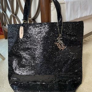 Victoria’s Secret black sequin tote